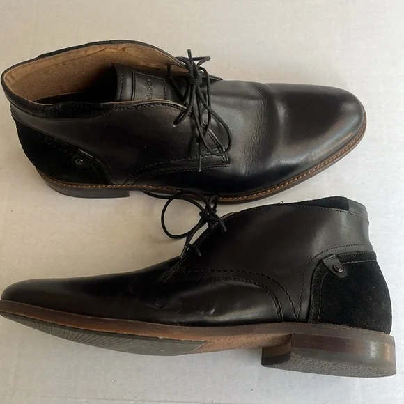 ALDO Black Suede and Leather LaceUp Boots - Picture 2 of 9